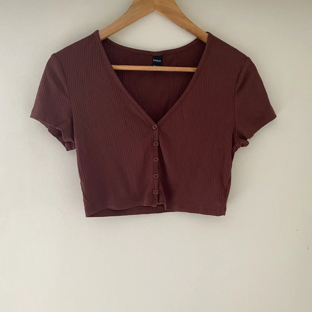 ❌ Shein Brown Ribbed Top - Picture 3 of 6